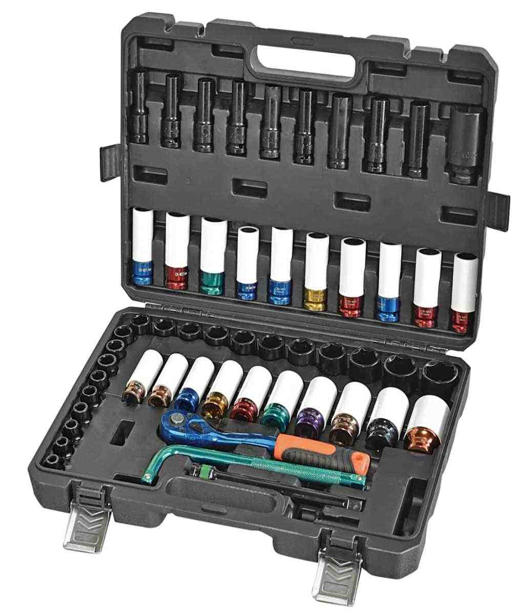 Full Case White Multi-Color Insert Socket Set