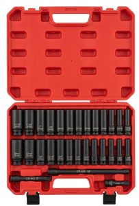 Kolarwin CR-MO impact socket set for high-torque applications