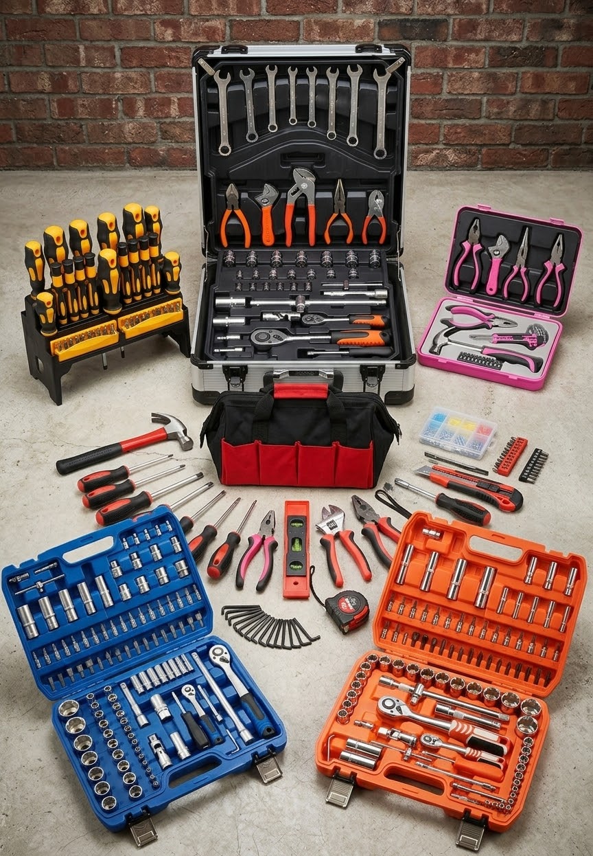 Tool sets – mechanic tool kits and household sets