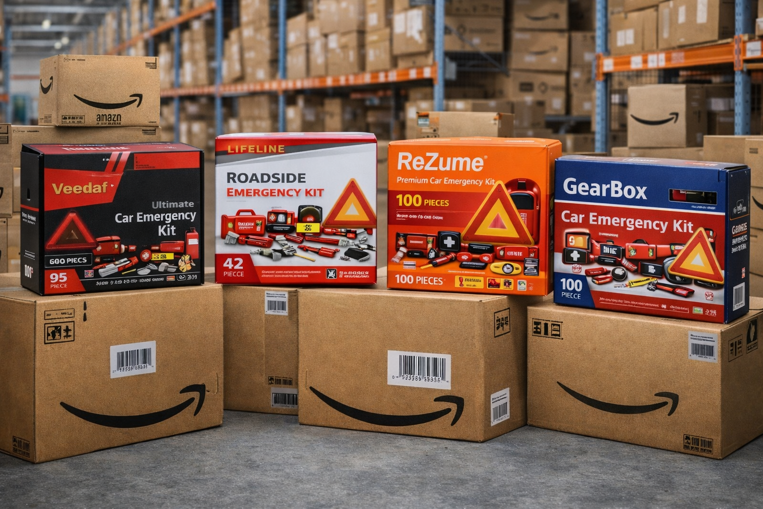Amazon seller best car emergency kit FBA retail ready