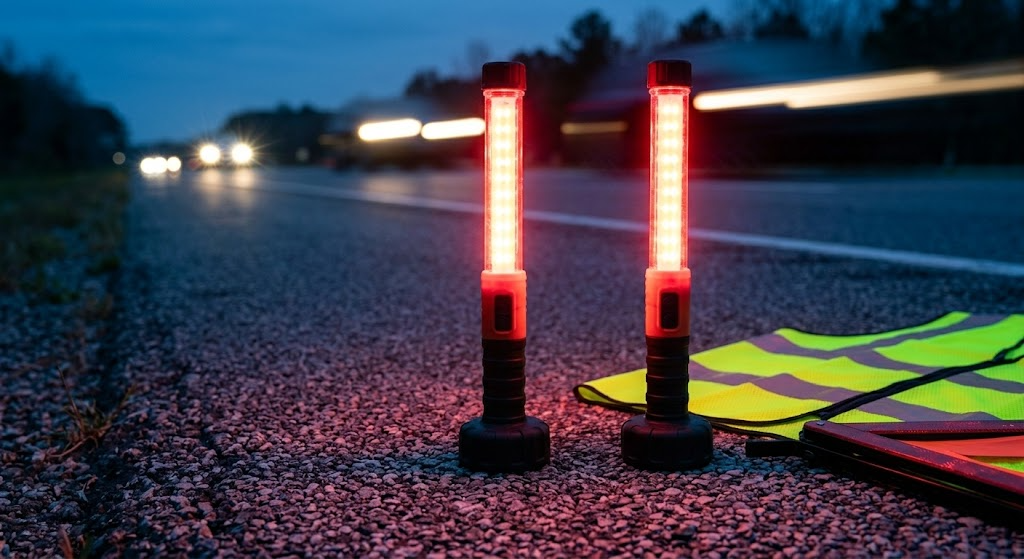 LED road flare warning light emergency roadside signal magnetic