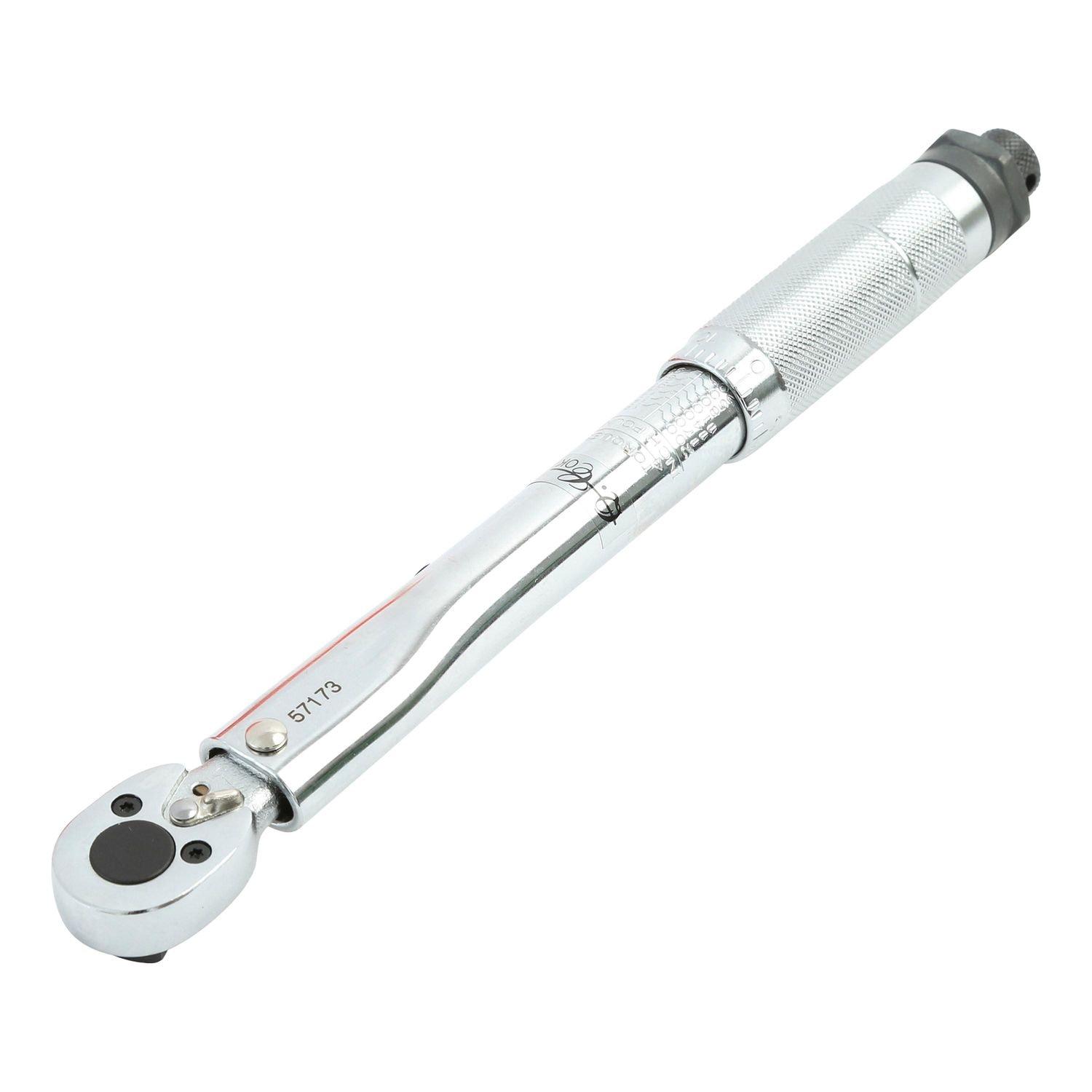 Mechanic wrench set and torque tools — SAE and metric combination wrenches, adjustable wrench, and click-type torque wrench on a clean workshop bench