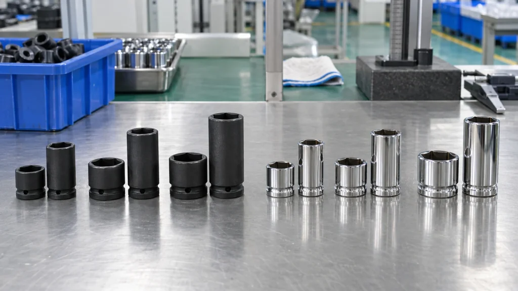 Unbranded shallow and deep sockets arranged as matched pairs