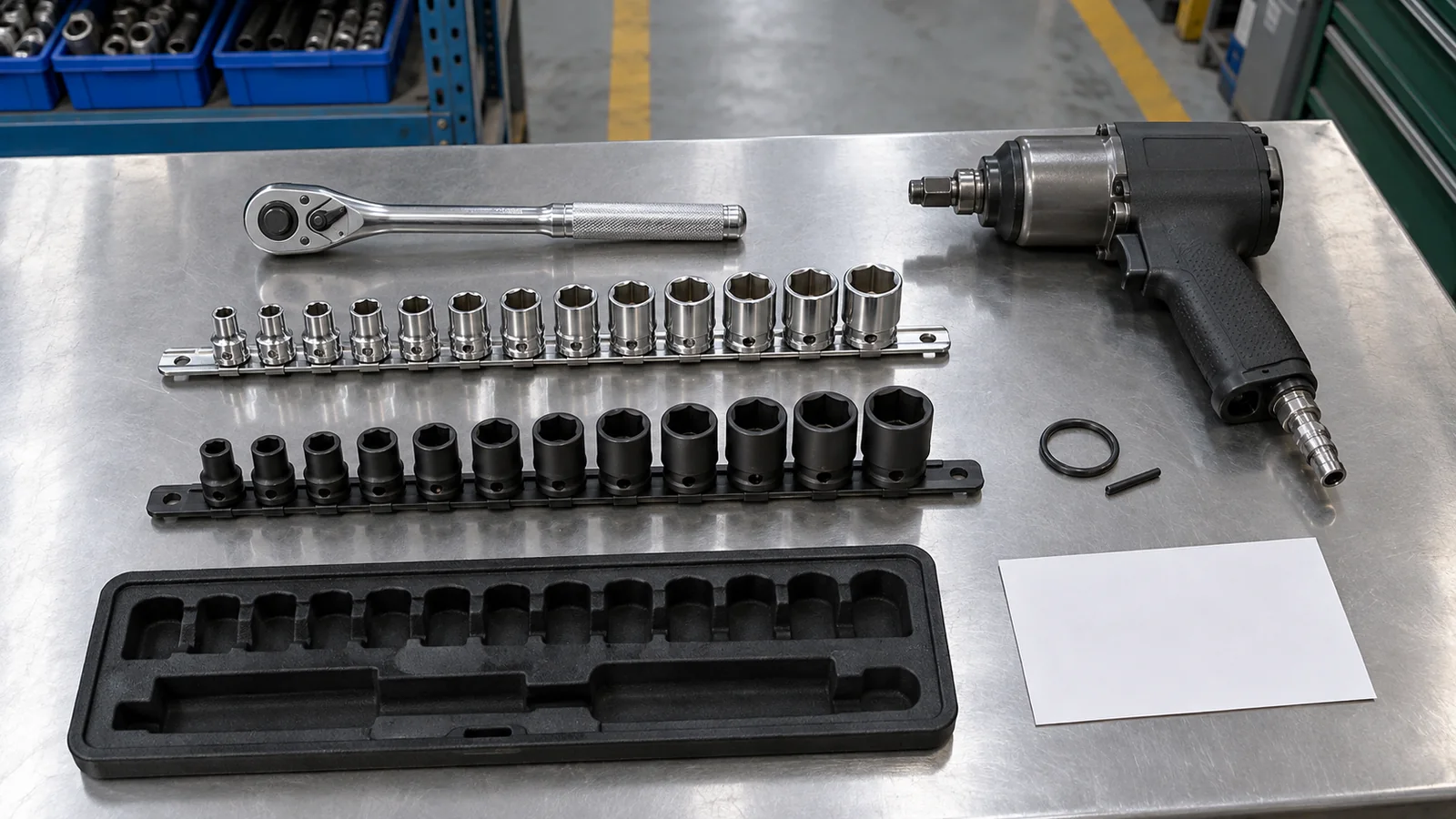 Hand-drive and impact-rated socket sets prepared for buyer approval
