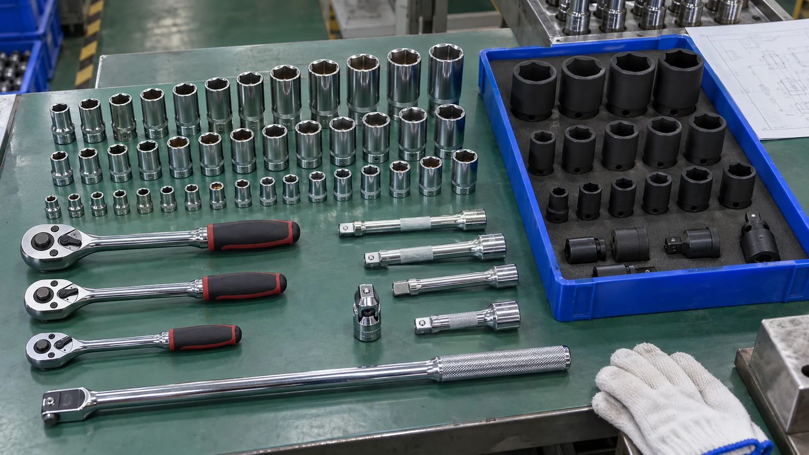 Hand and impact socket drive tools separated for buyer review