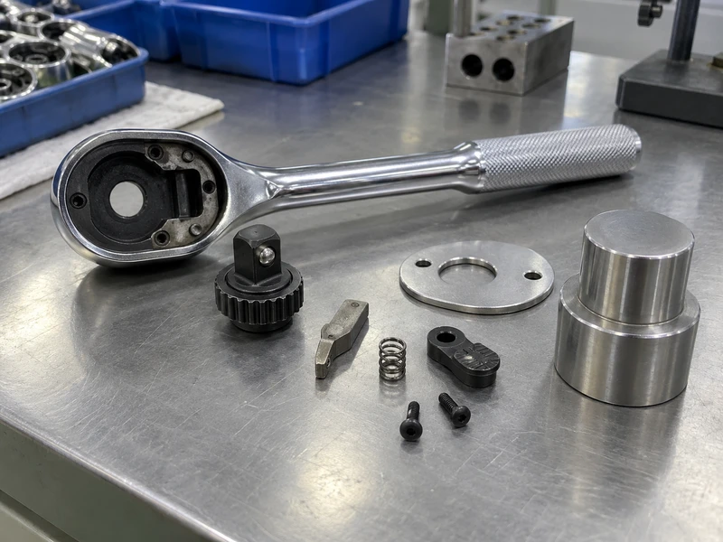 Ratchet drive and reverse-lever QC inspection