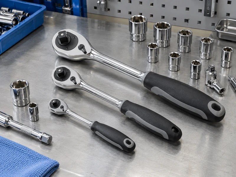 Ratchet kit assortment across several drive sizes