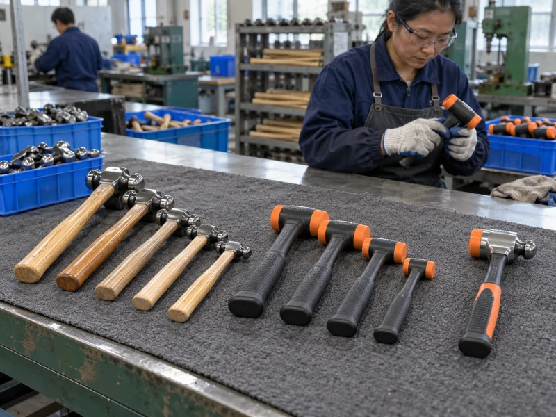 Ball-peen and dead-blow hammers organized as a distributor assortment