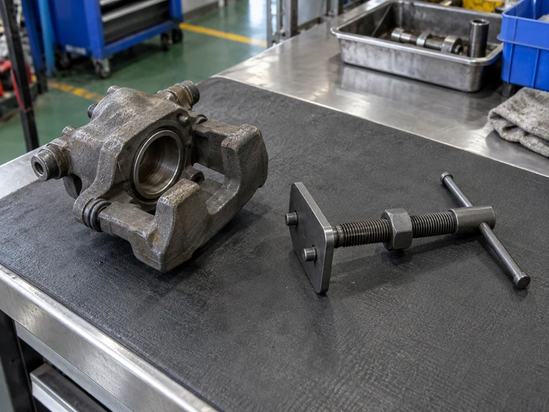 Piston compressor and caliper displayed separately without force