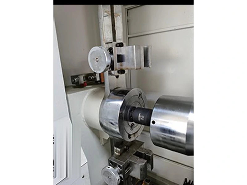 Close view of a torsion-test fixture and mounted socket