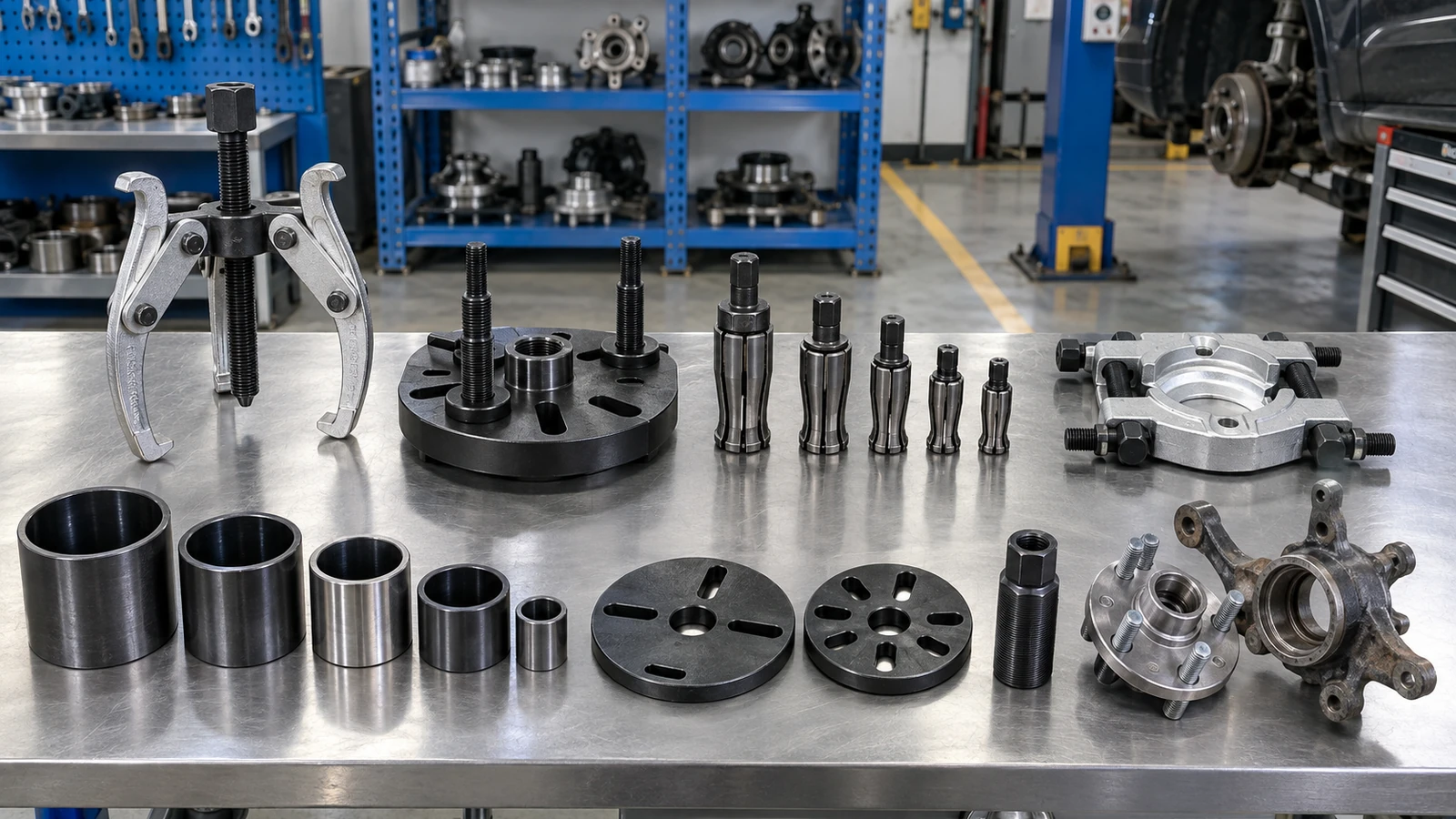Unloaded puller families and adapters arranged for application selection
