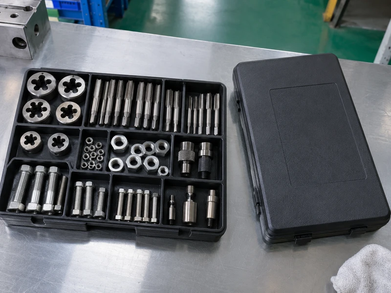 Organized thread-repair spare-parts kit