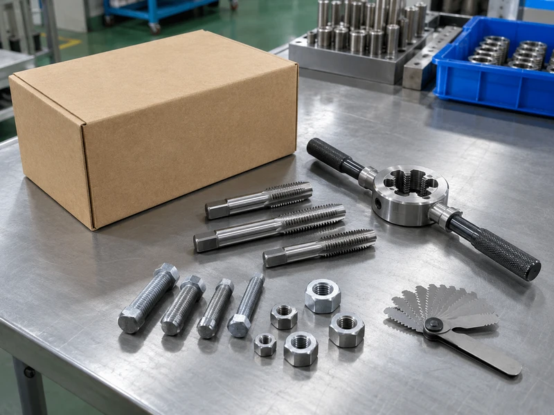 Blank carton and RFQ sample assortment for thread products